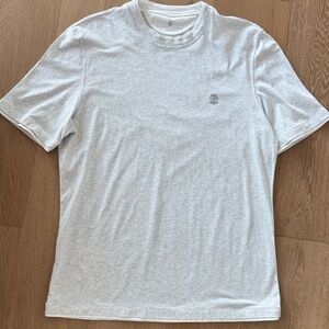 Brunello Cucinelli Light Gray Short Sleeve Tee